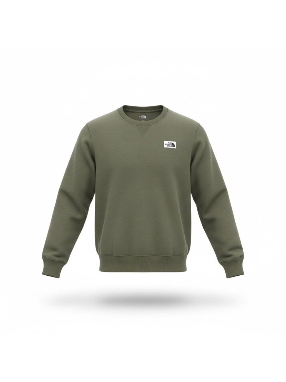 The North Face Mens Olive Crewneck Sweatshirt Durable Casual Size L